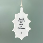 Porcelain Holly Hanger | Memories made at Christmas
